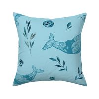 whale dark blue large