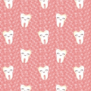 Happy Little Toothies on Pink