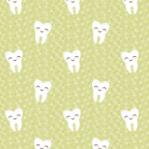 Happy Little Toothies on Green
