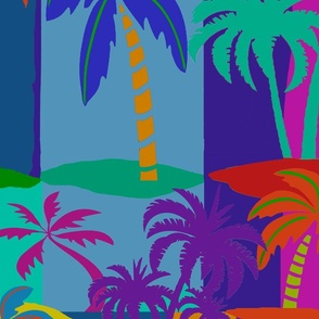 Contemporary Coconut Palm Trees - Matisse Inspired