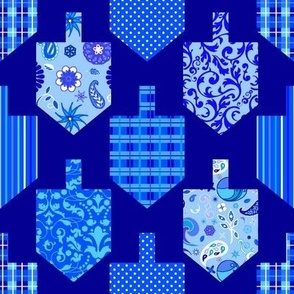 Decorative Dreidels - Blue