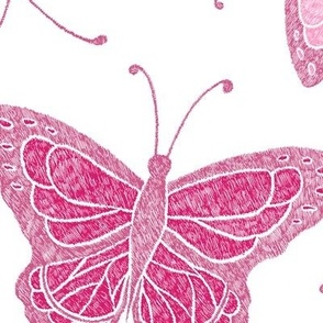 Butterflies Jumbo - bright pink