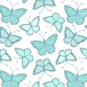 Butterflies - turquoise