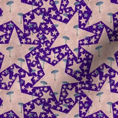 Mushroom Stars on a starry background