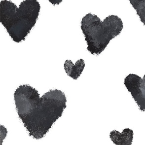 Charcoal Hearts 6 Inch