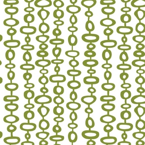 Modern Bohemian Curtain green to match handpainted botanicals