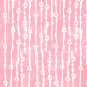 Shibori Beads Light Pink to match handpainted botanicals