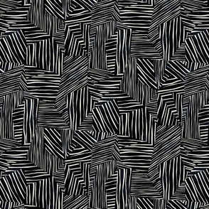 Stripy patchwork - black