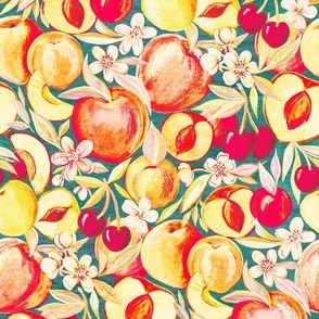 Vintage Summer Chalk Pastel Fruit