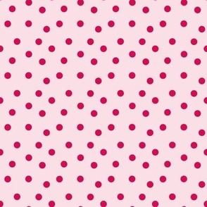 light pink and pink polka dots