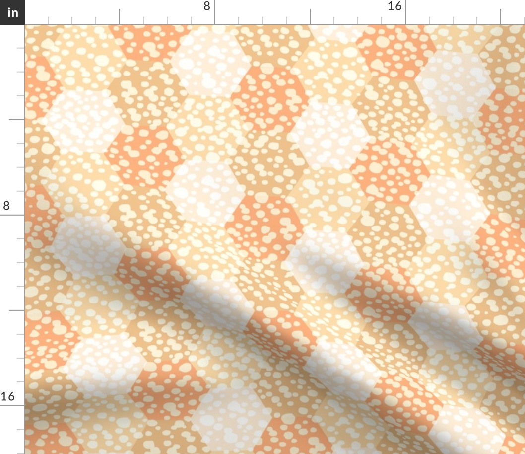 Apricot-Honeycomb Hexagons-L