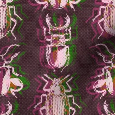 Retro Bugs in Pink and Green