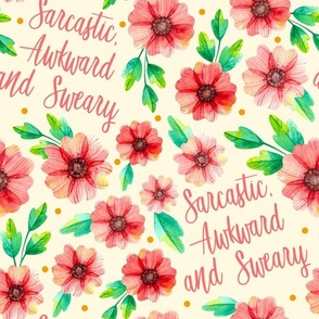 Large Scale Sarcastic Awkward and Sweary Funny Adult Humor Floral