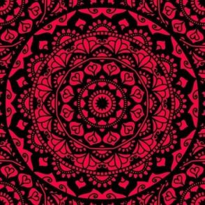 Red and Black Mandala Kaleidoscope