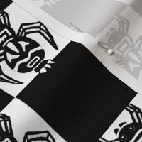 black white spider check