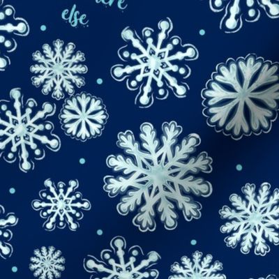 Large Scale Let It Snow Somewhere Else Funny Sarcastic Winter Snowflake Holiday Humor