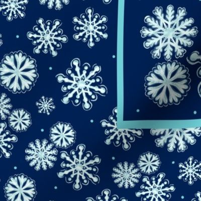 Large 27x18 Fat Quarter Panel for Tea Towel or Wall Art Hanging Let it Snow Somewhere Else Funny Sarcastic Winter Snowflake Humor