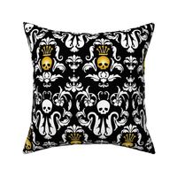 Skull Damask-Black