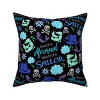 Large Scale Soul of a Mermaid Mouth of a Sailor Funny Sarcastic Adult Humor