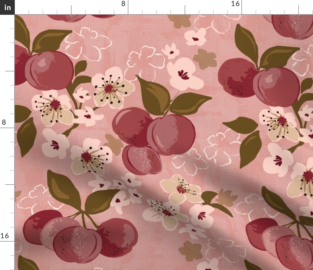 stone fruit plum tree plum blossoms large scale