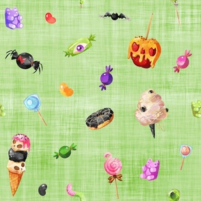 sweets with halloween sweets green linen