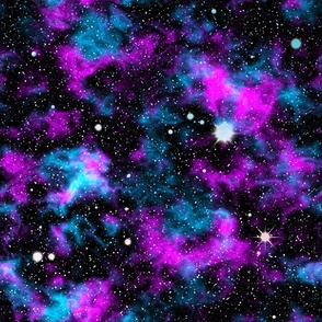 blue and purple galaxy seamless