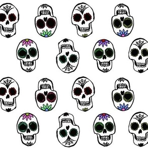 sugar skull pattern white