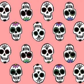 sugar skull pattern pink
