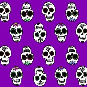 sugar skull pattern purple