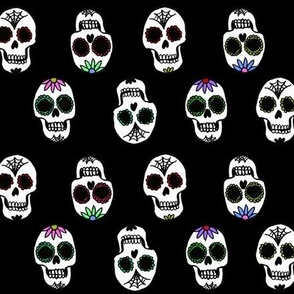 sugar skull pattern black