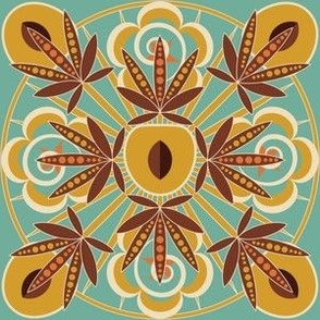 Stoned Fruit Mandala / Vintage Peach / Small