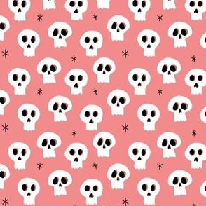 Sweet Halloween Skulls on pink