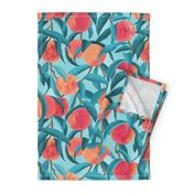 Fruit Trees - Peaches - Teal 