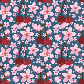 Cherries and Cherry Blossoms Sm
