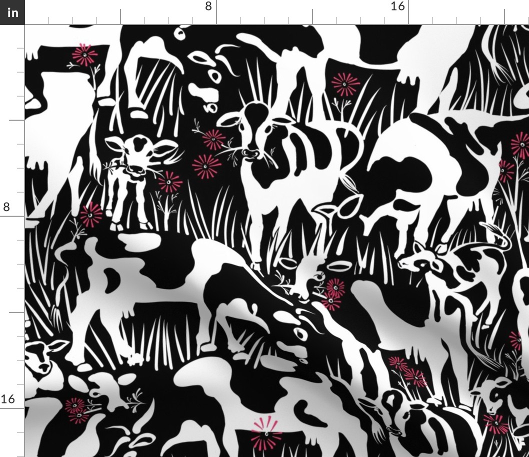 Meadow Cows | Black / Red