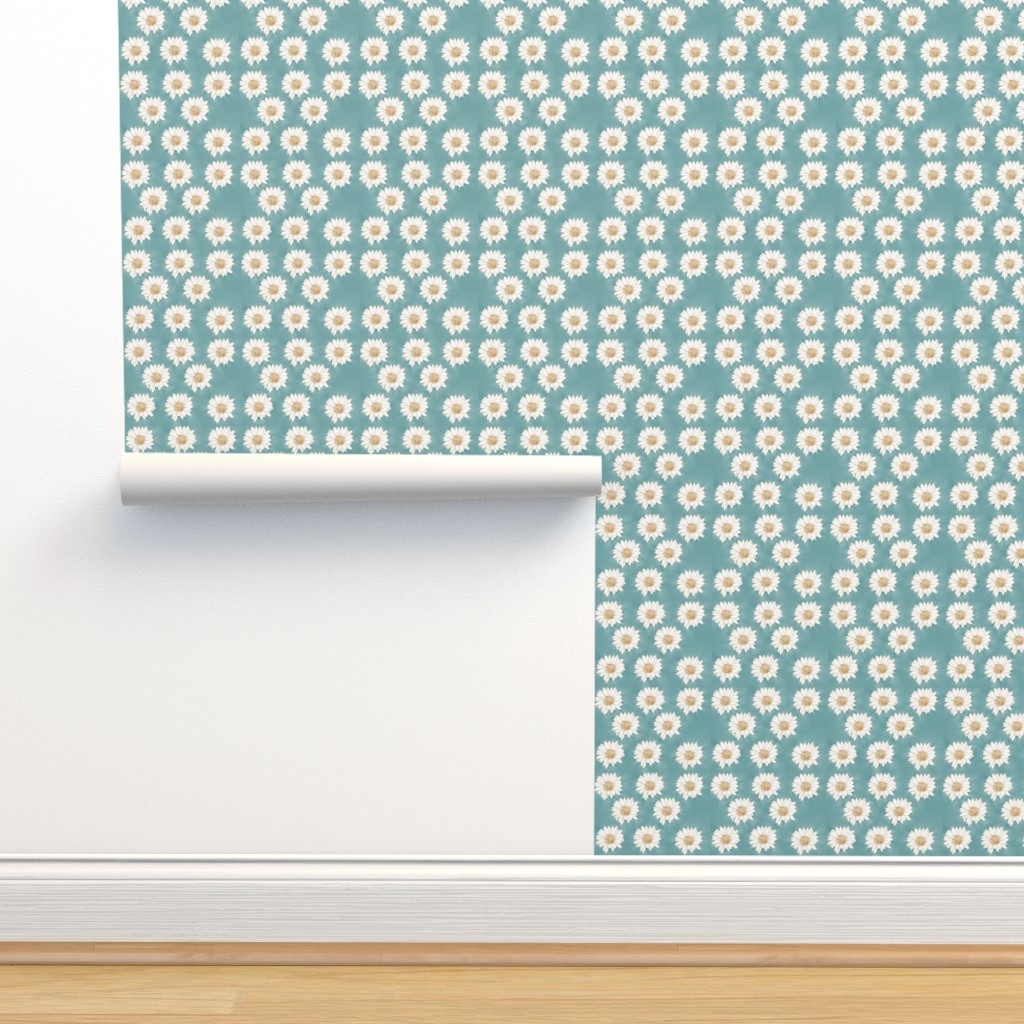 white daisy Wallpaper | Spoonflower