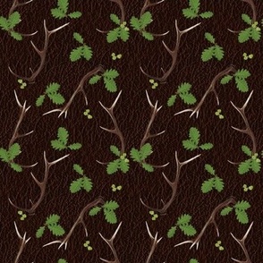 Oak and Antlers on Leather texture (small)