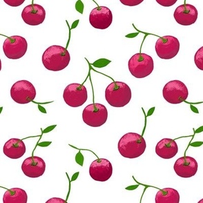 Cherry Scatter on White - Large Scale