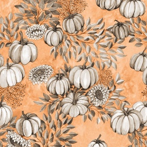 Pumkins for fall beige pastel sepia coral