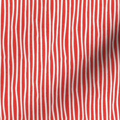 Tiny scale // Neon red vertical stripes coordinate