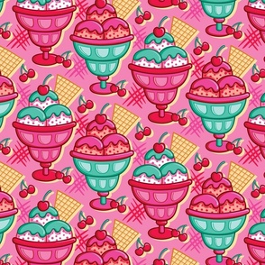 Very Cherry Ice Cream Sundae_Laura Wayne Design