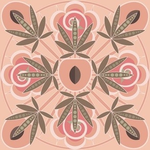 Stoned Fruit Mandala Soft Peach Medium