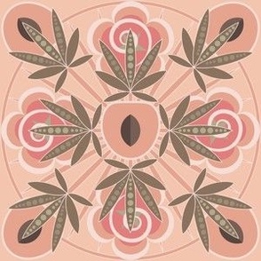 Stoned Fruit Mandala / Soft Peach / Small