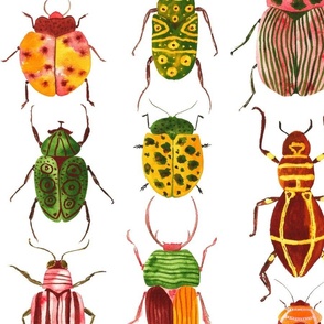 Watercolor retro bugs