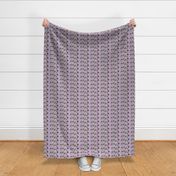 Tiny Size Raspberries and Ribbons on Lavender Background