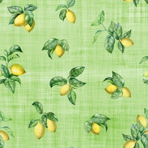 lemon green linen