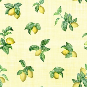 lemon yellow linen