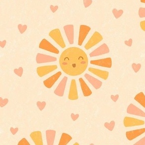 Cute Sunshine & Hearts  (Large Scale)