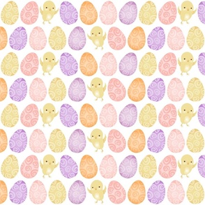 Easter Eggs & Chicks Pinks