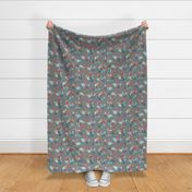 Christmas Holly Jolly - Gray Large Scale